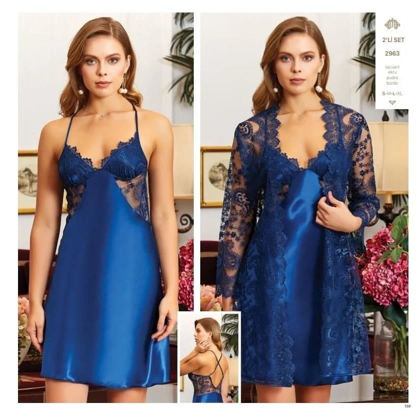 Jeremi 2963 Saten Kısa 2 Li Set