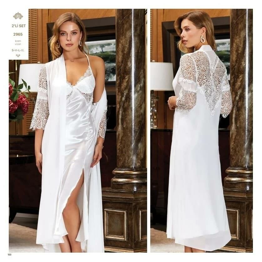 Jeremi 2965 Saten Uzun 2 Li Set