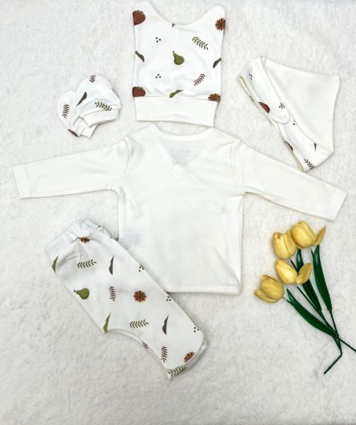 BUBBLES  Elma Nakışlı 5 li Hatane Çıkışı Unisex
