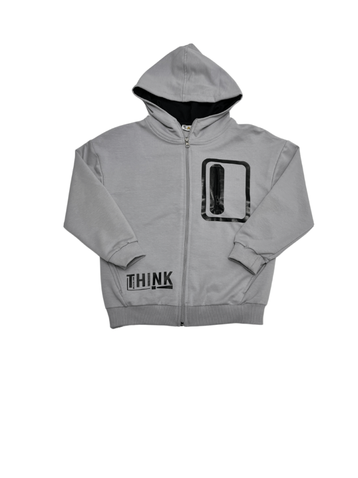 ALG Think Baskılı Cep Detaylı Ceket