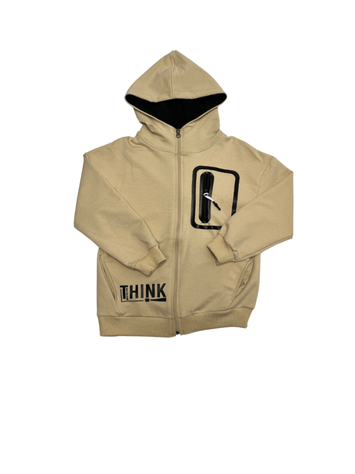 ALG Think Baskılı Cep Detaylı Ceket