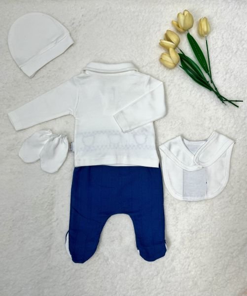 BABY POİNT  Bear Nakışlı 5 Lİ Hastane Çıkışı