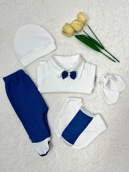 BABY POİNT  Bear Nakışlı 5 Lİ Hastane Çıkışı
