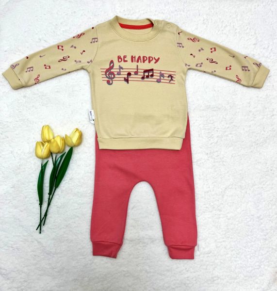 BABYCOY Be Happy Baskılı Takım