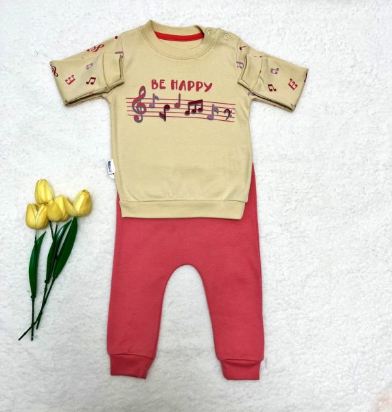 BABYCOY Be Happy Baskılı Takım