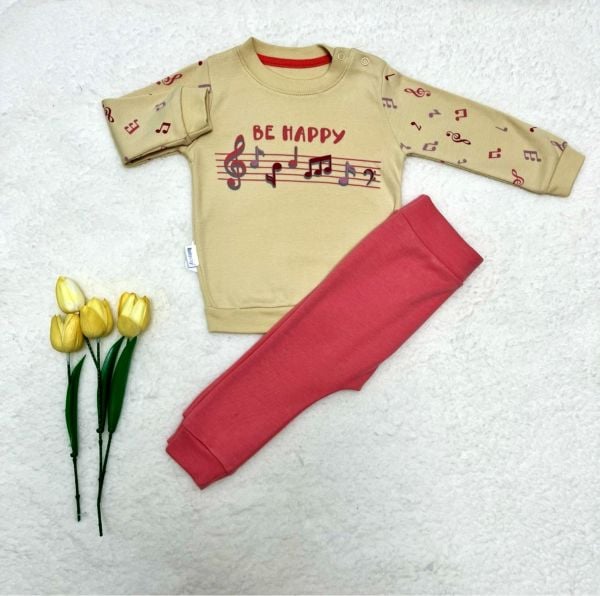BABYCOY Be Happy Baskılı Takım
