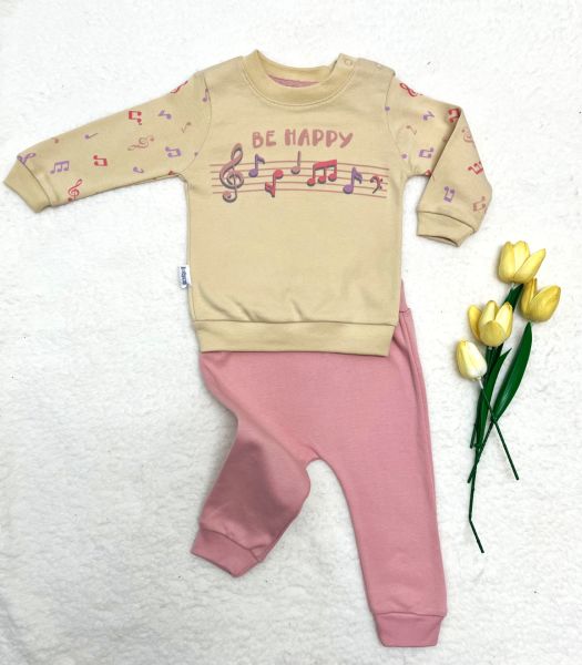 BABYCOY Be Happy Baskılı Takım