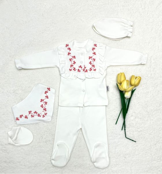 NONO BABY Nakışlı 5 li Hastane Çıkışı