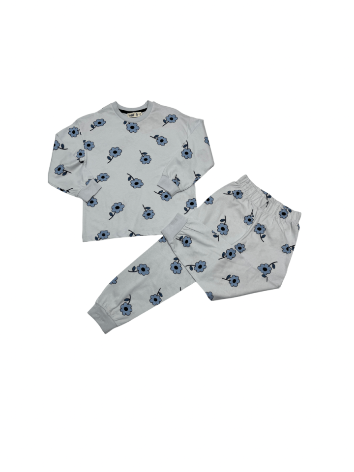 İSOBEL  Mavi Çicekli Pijama Takım
