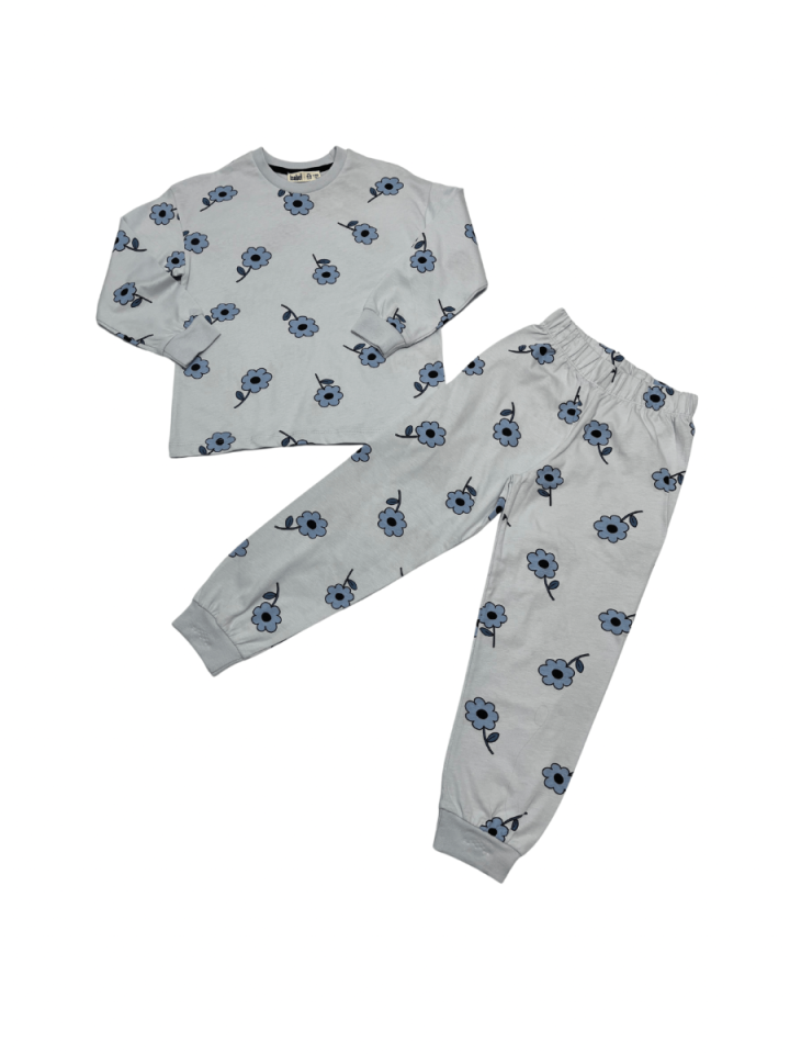 İSOBEL  Mavi Çicekli Pijama Takım