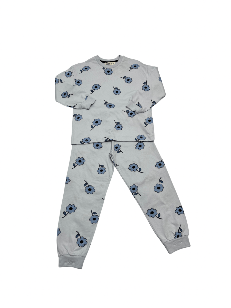 İSOBEL  Mavi Çicekli Pijama Takım