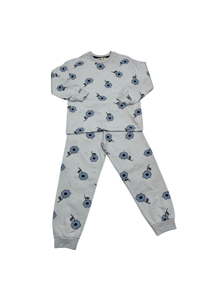 İSOBEL  Mavi Çicekli Pijama Takım