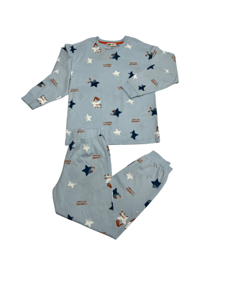 İSOBEL Yıldız Desenli Erkek Pijama Desenli