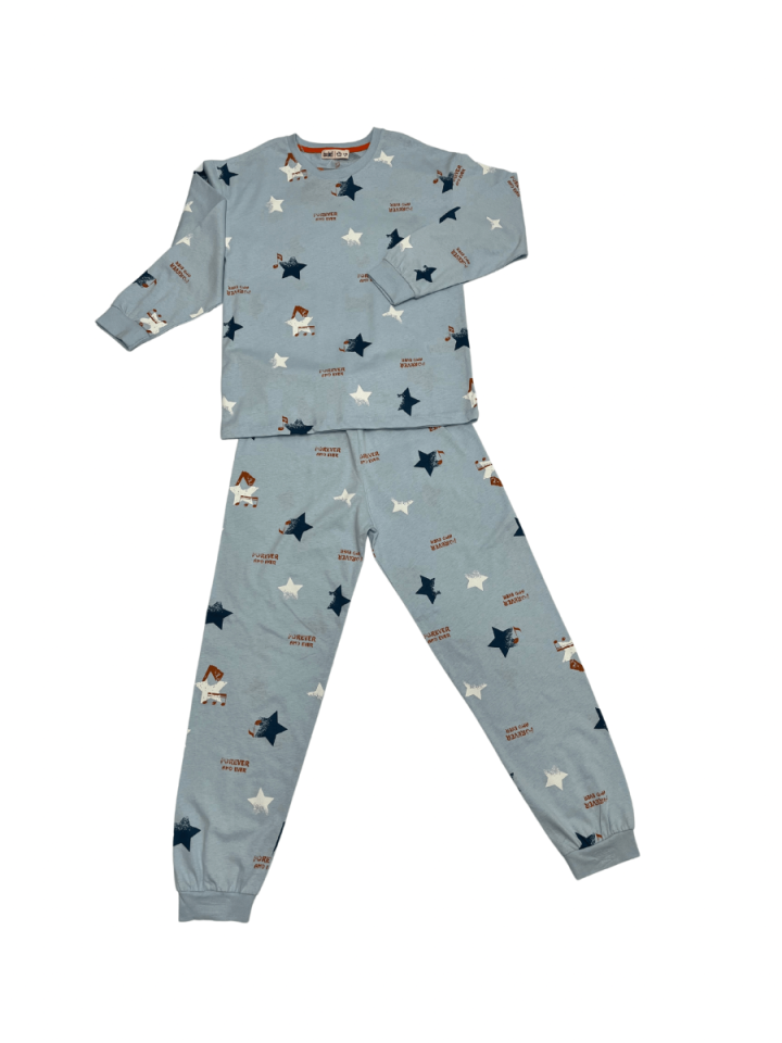 İSOBEL Yıldız Desenli Erkek Pijama Desenli