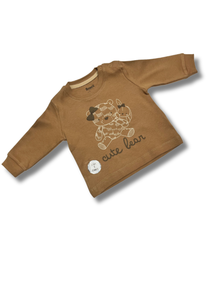 MİNİ WORLD Cute Bear Baskılı Kız Sweat