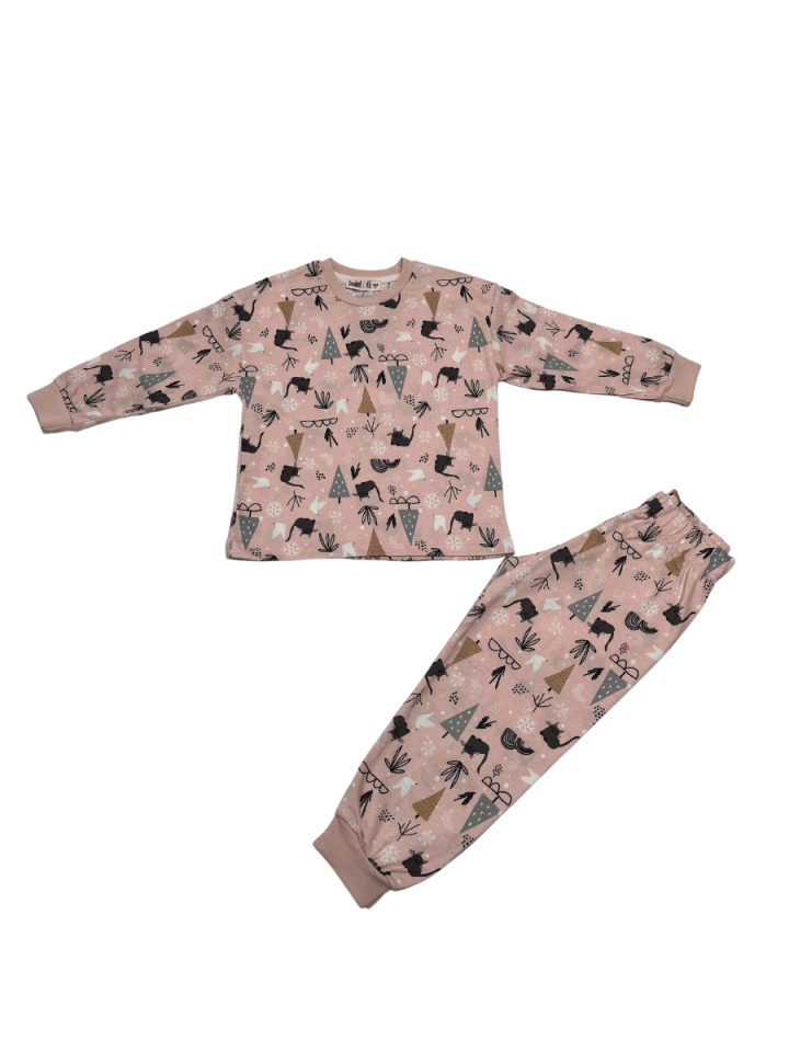 İSOBEL Kedi Baskılı Pijama Takımı