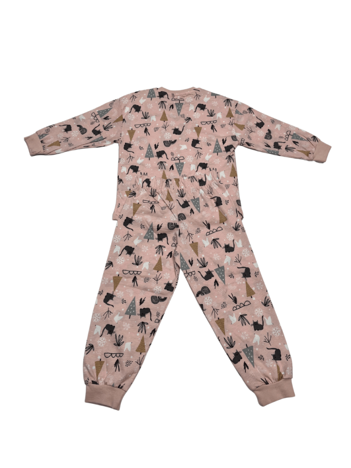 İSOBEL Kedi Baskılı Pijama Takımı