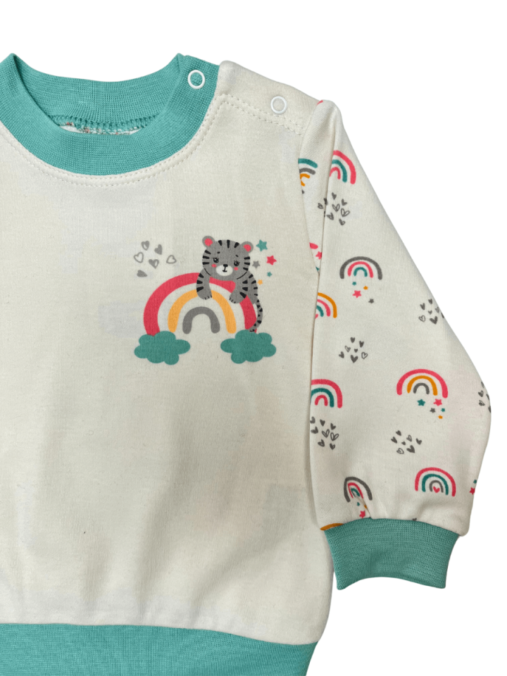 GÜMÜŞ BABY Kedi Baskılı 2 li Takım
