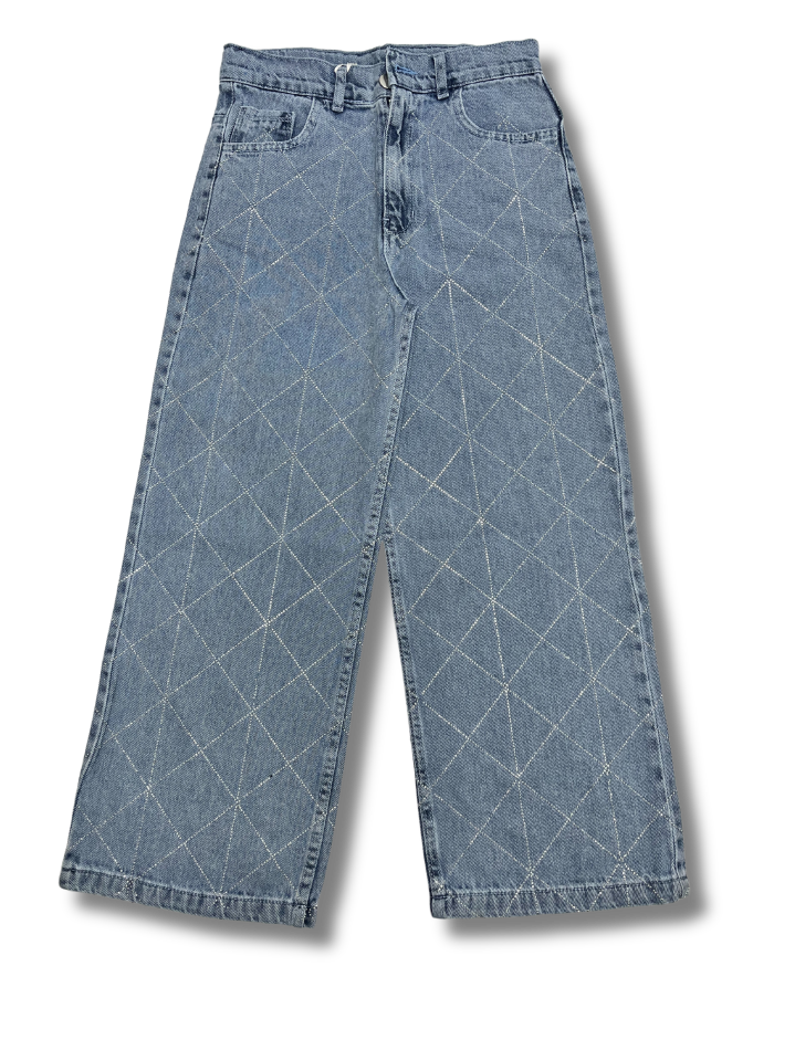FLAMİNGO  Jeans Taşlı Boru Paça Kız Pantolon