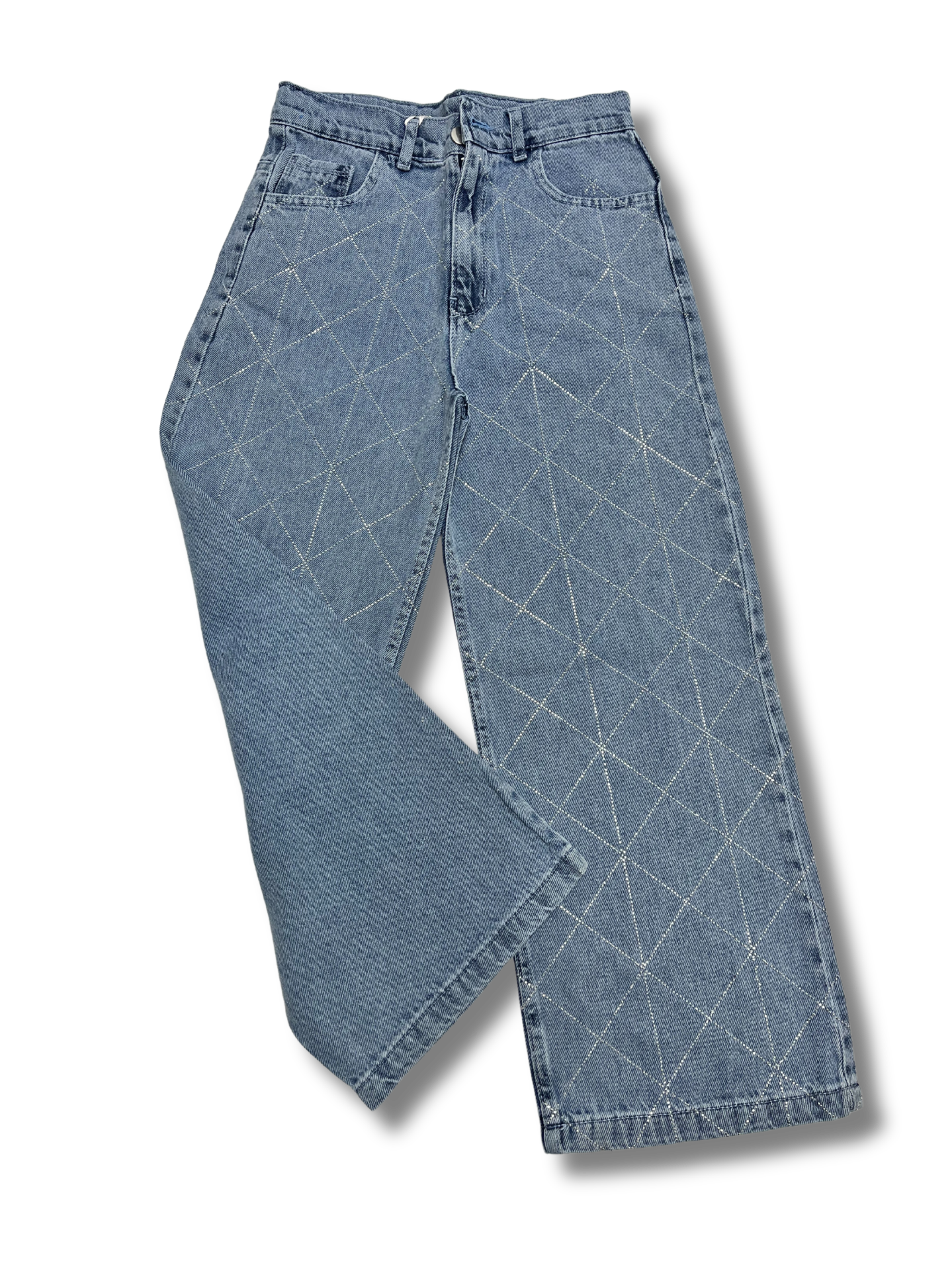 FLAMİNGO  Jeans Taşlı Boru Paça Kız Pantolon