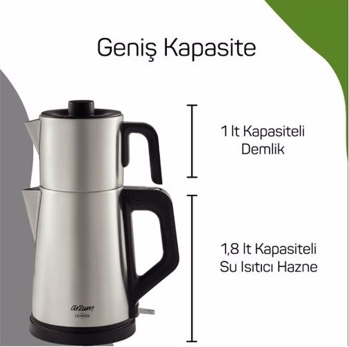 Arzum AR3129 Deminde Inox Çay Makinesi