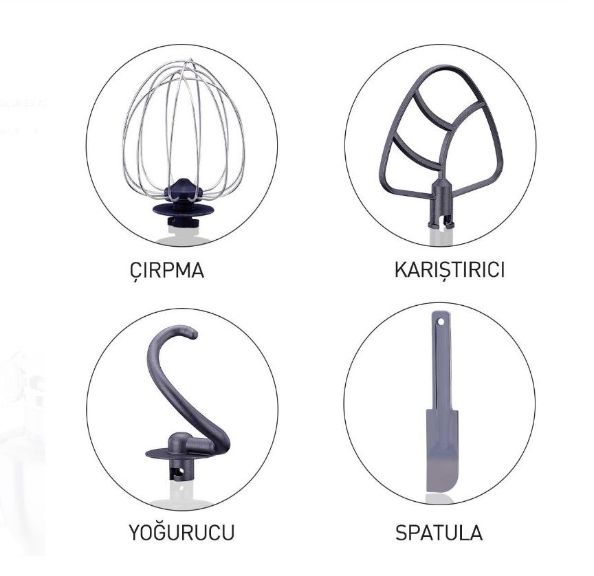 Korkmaz Pro Mix A470-04 1600 W 4.7 lt Vanilya Stand Mikser