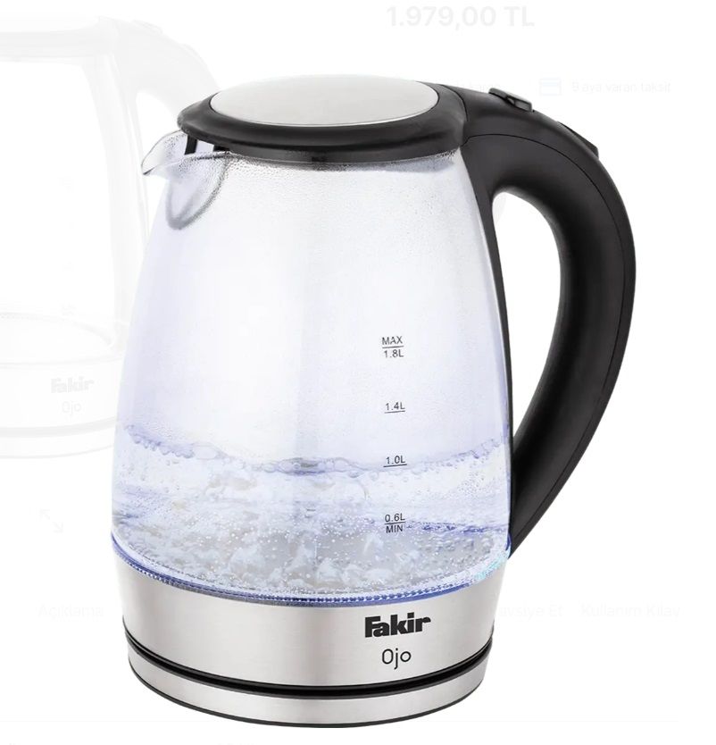 Fakir Ojo 2200 W 1.8 lt Cam Kettle