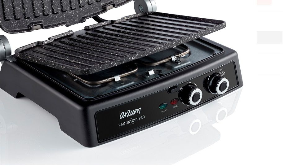 Arzum AR2044-INX Kantintost Pro 2000 W Izgara ve Tost Makinesi Inox