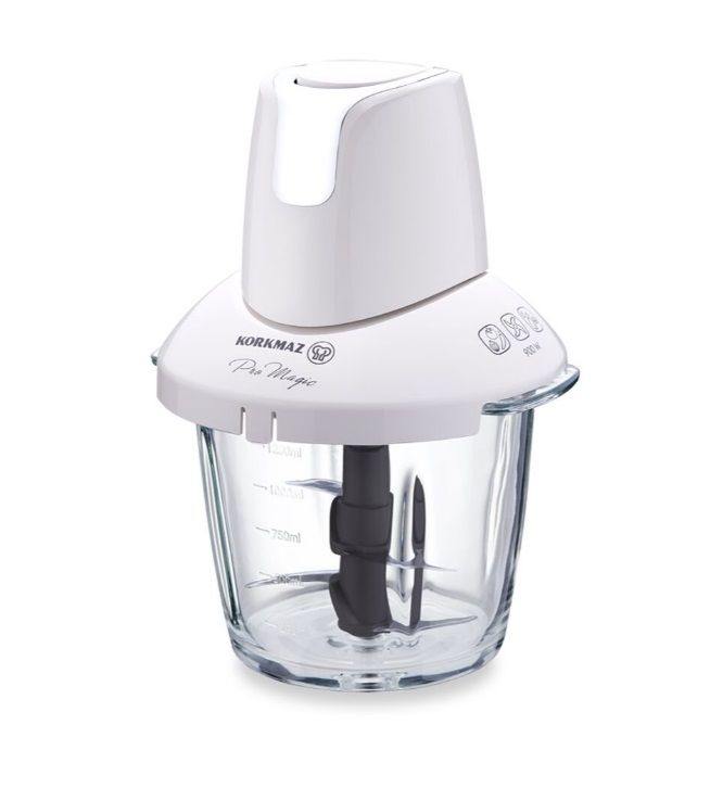 Korkmaz A460-08 Pro Magic Vanilya Krom 900 W 4 Bıçaklı Cam Doğrayıcı