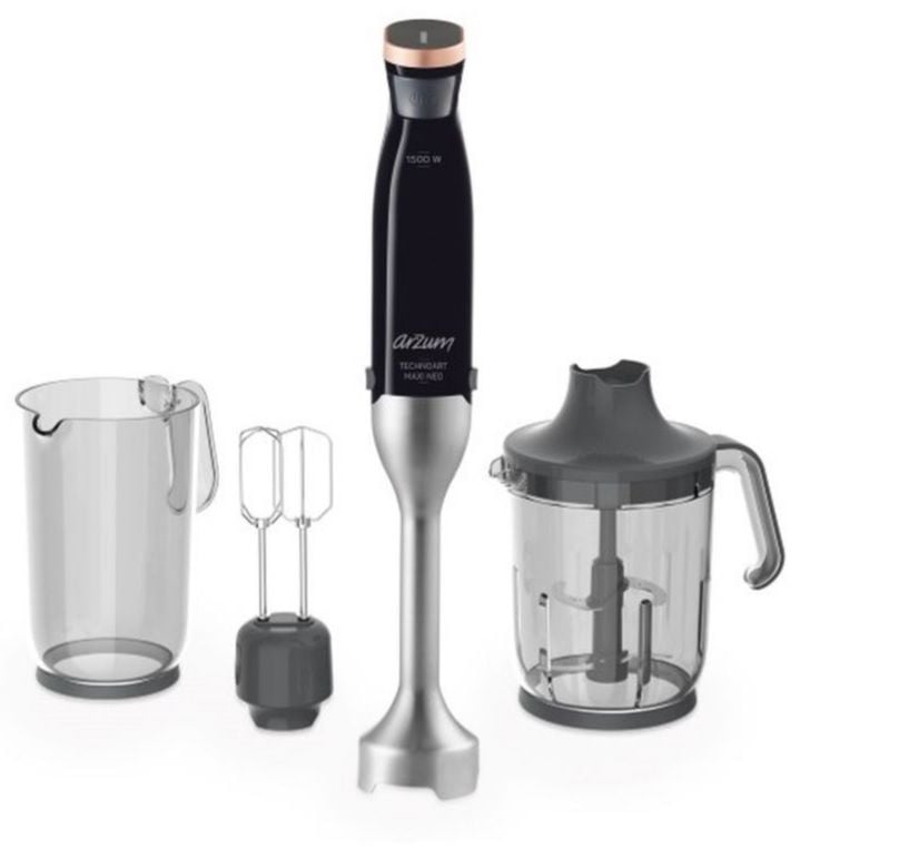 Arzum Technoart Maxi Neo AR1114-S Siyah 1500 W El Blender Seti