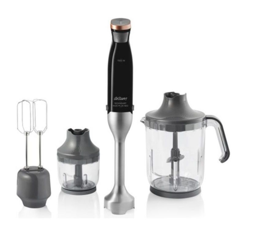 Arzum Technoart Maxi Plus Neo AR1115-S Siyah 1500 W El Blender Seti