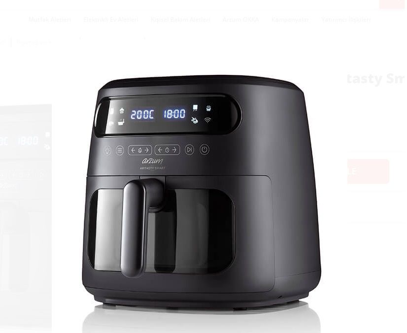 Arzum AR2076-S Airtasty Smart Air Fryer 7.5 lt Siyah Yağsız Fritöz