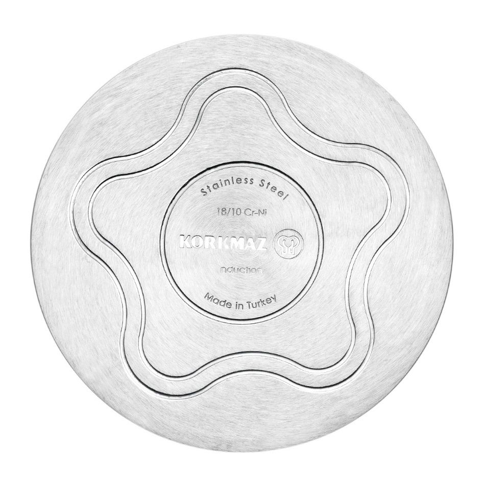 Korkmaz A1077 Tombik 24 cm Çelik Pilav Tenceresi
