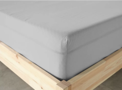 New Cotton Fitted Çarşaf - Gri