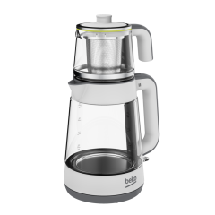 Beko CM 5964 Floral Beyaz 1900 W Cam Demlikli Çay Makinesi