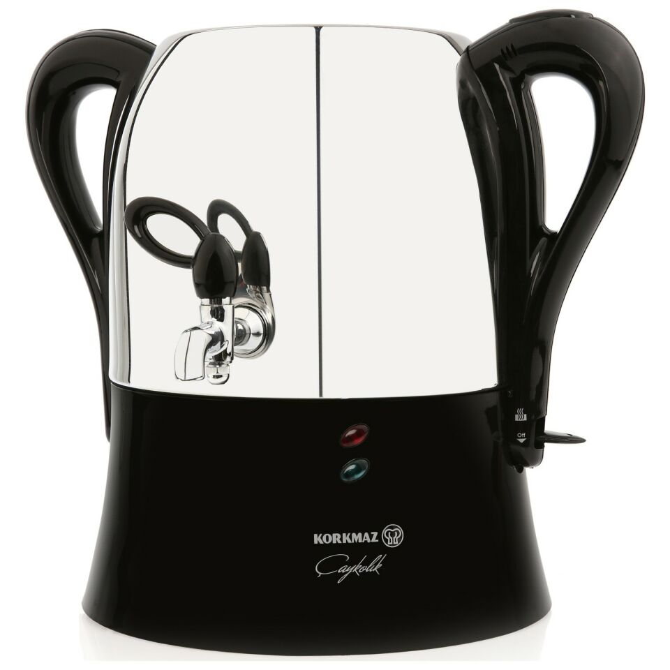 Korkmaz A341-04 Çaykolik Siyah 2000 W Çelik Semaver