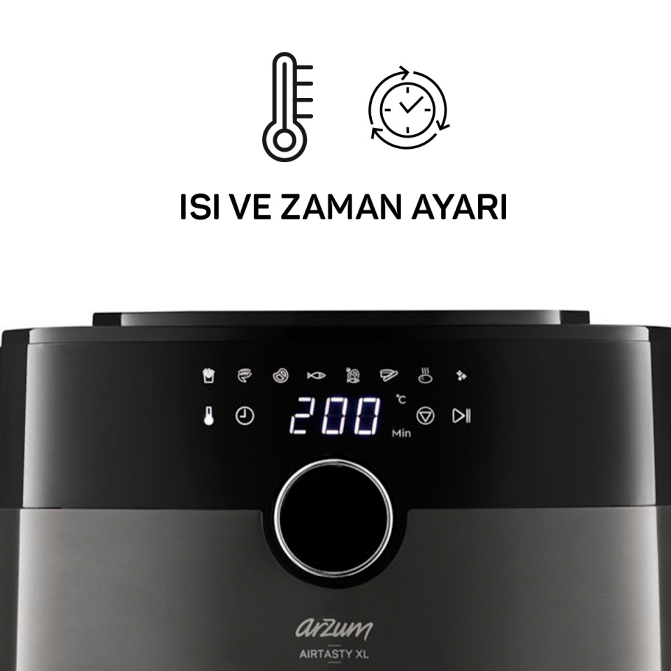 Arzum AR2074-B Airtasty XL Air Fryer 6 lt Bakır Yağsız Fritöz