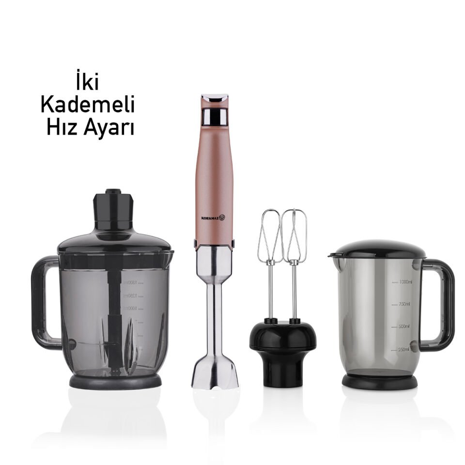 Korkmaz A449-01 Performix Mega Rosegold 1000 W Blender Seti