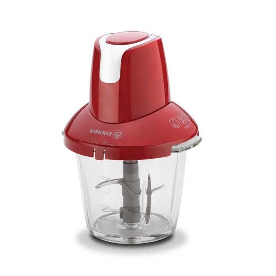 Korkmaz A460-01 Pro Magic Kırmızı 900 W 4 Bıçaklı Cam Doğrayıcı