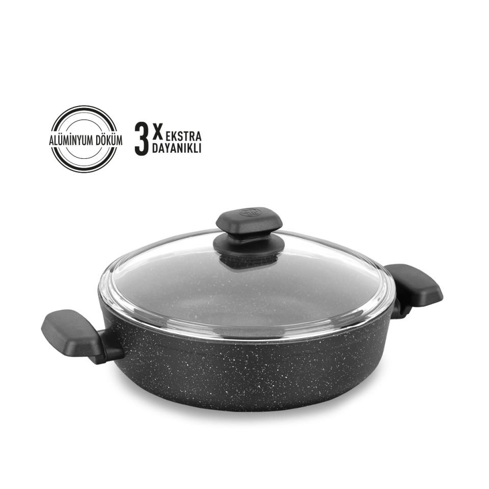 Korkmaz A1345 Ornella 28 cm Granit Pilav Tenceresi