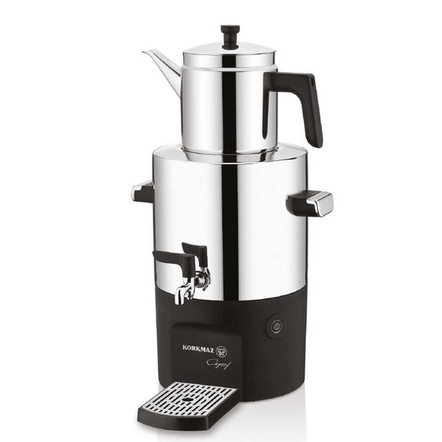 Korkmaz A841-01 Çayşef Inox/Parlak 2000 W Çelik Semaver