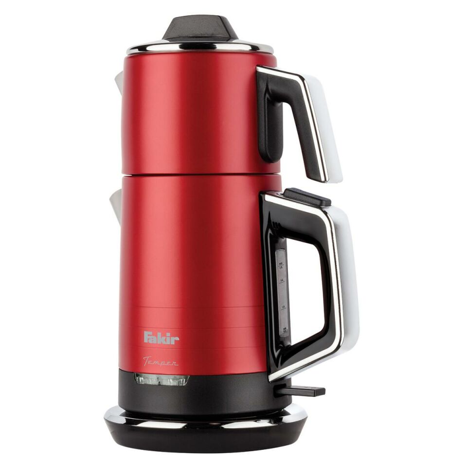 Fakir Temper Kırmızı 1800 W Çelik Çay Makinesi