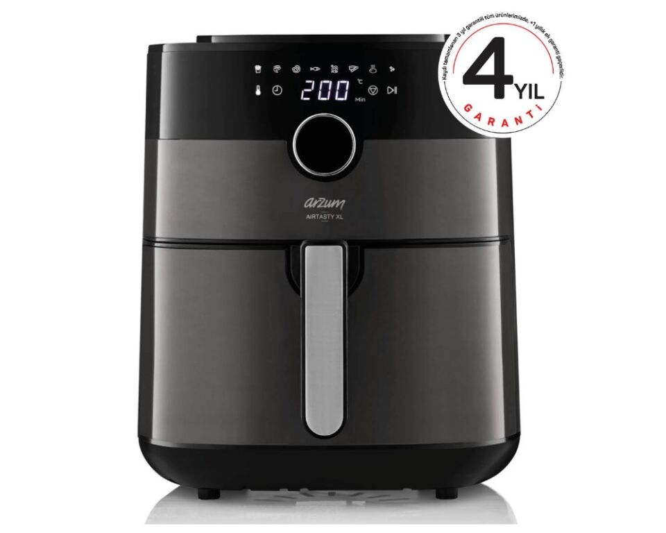 Arzum AR2074-G Airtasty XL Air Fryer 6 lt Gümüş Yağsız Fritöz