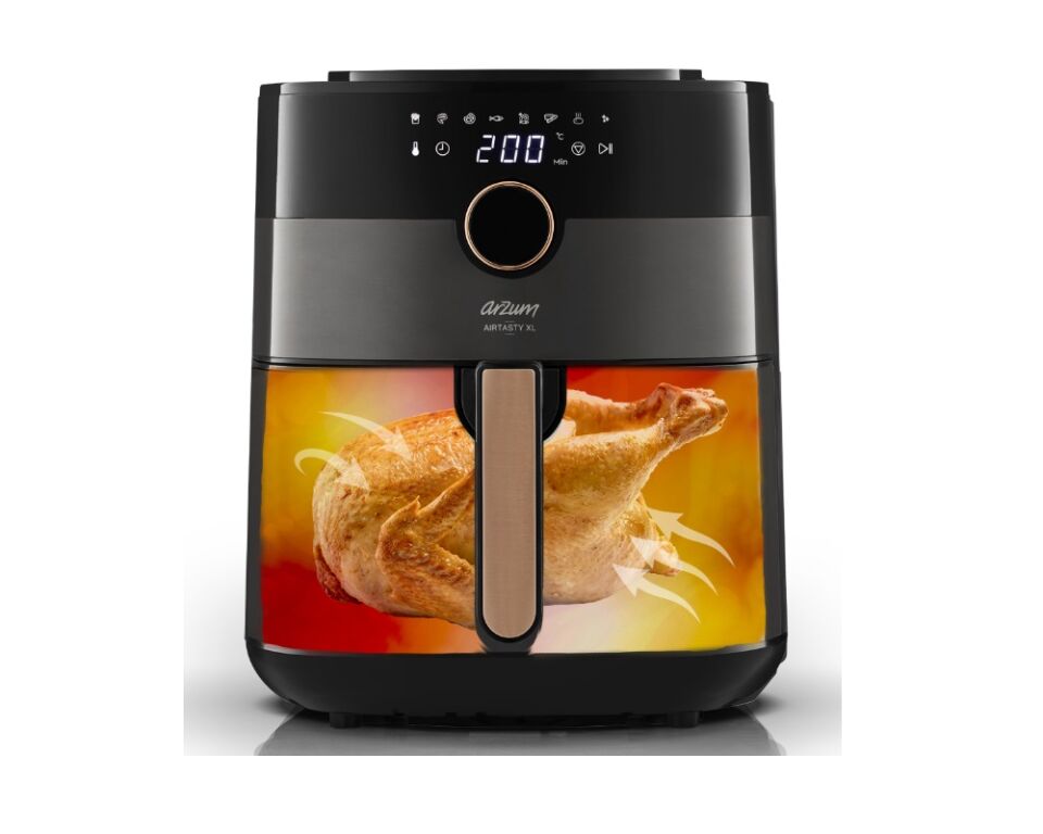 Arzum AR2074-G Airtasty XL Air Fryer 6 lt Gümüş Yağsız Fritöz
