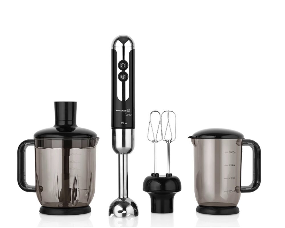Korkmaz A447-12 Mia Mega Siyah 850 W Blender Set