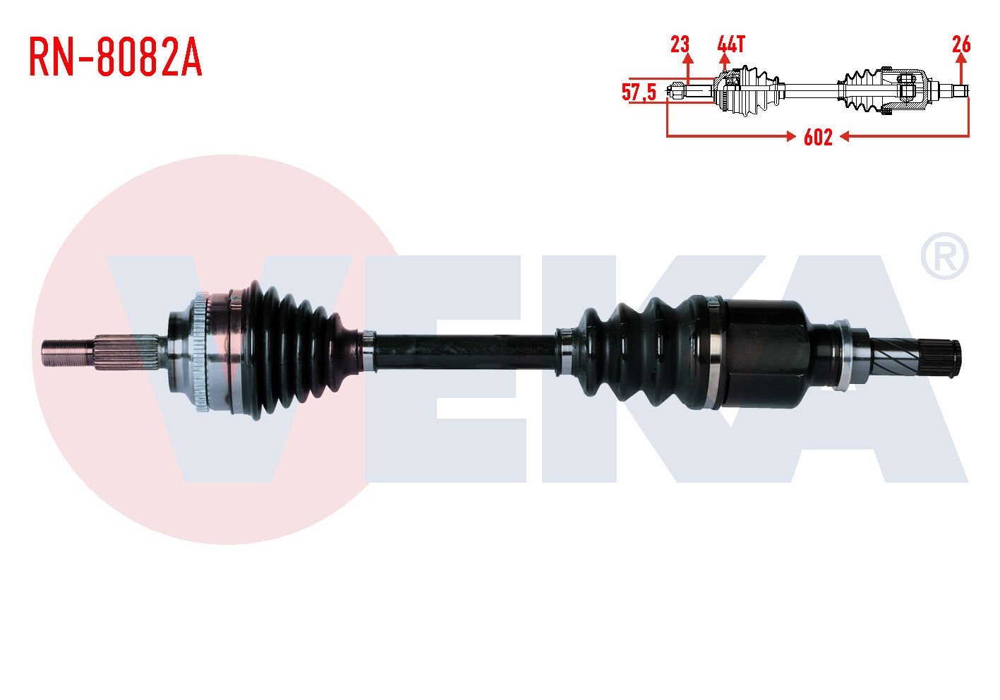 AKS SOL RENAULT THALIA II 1.5 DCI ABSLI 44 DIŞ UZUNLUK 602mm 2008-