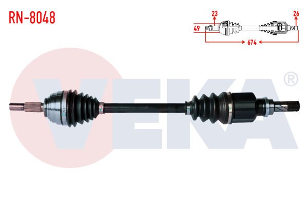 AKS SOL RENAULT MEGANE II 1.5 DCI UZUNLUK 675mm 2002-2008