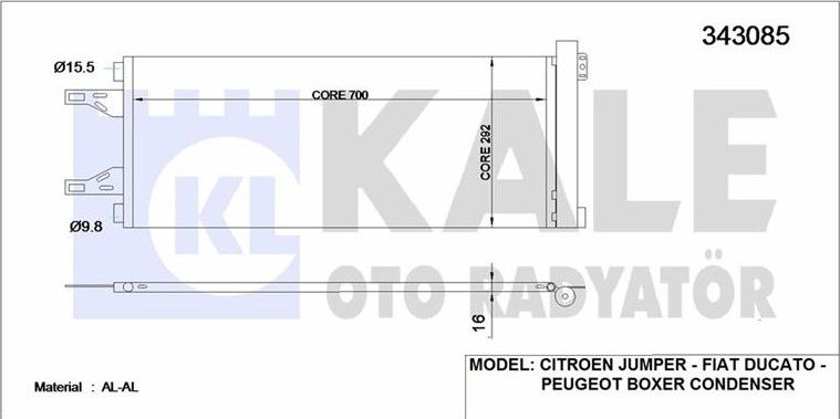 KLİMA RADYATÖRÜ PEUGEOT BOXER 3