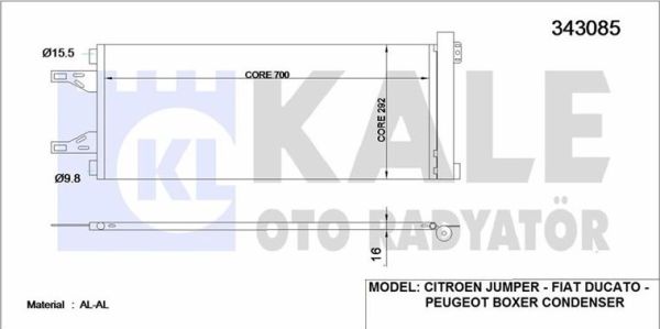 KLİMA RADYATÖRÜ PEUGEOT BOXER 3