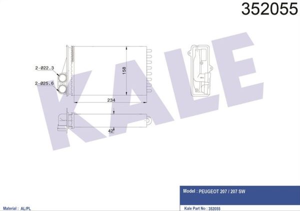 KALORİFER RADYATÖRÜ PEUGEOT 207
